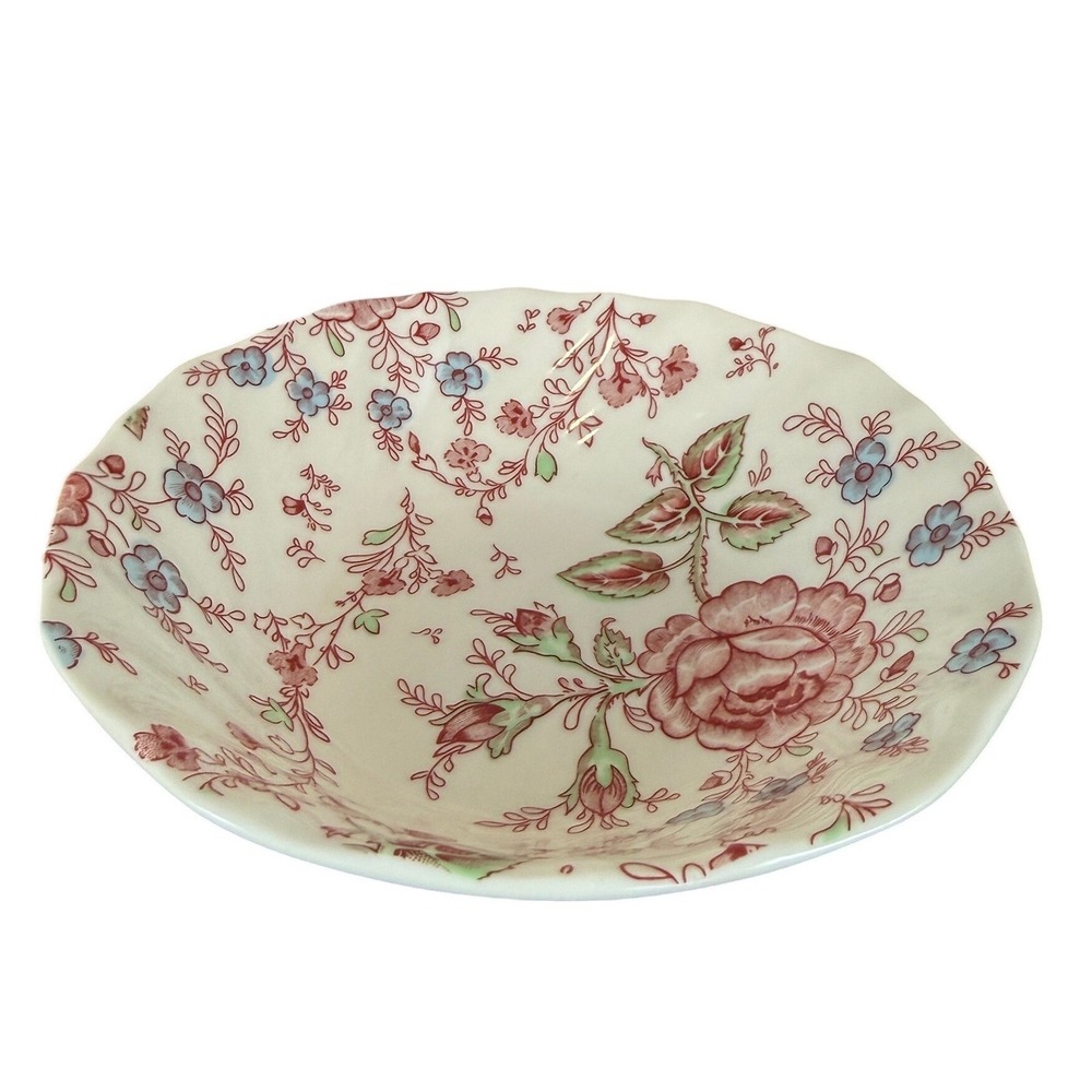 VTG 1980s Johnson Bros Rose Chintz 6 1/8" Coupe‎ Cereal Bowl England 1883 Stamp